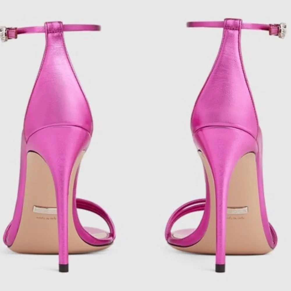 Authentic Gucci Ankle strap heel sandals size 38.5 - Picture 10 of 13